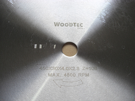Пила дисковая Ø450 х 30 х 4,0/2,8 Z108 WZ WoodTec