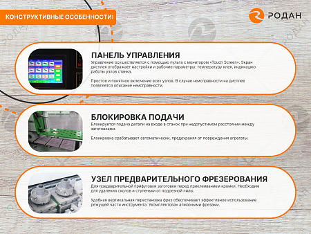 Станок для облицовывания кромок мебельных деталей WoodTec EdgeMatic 600-PUR PRO